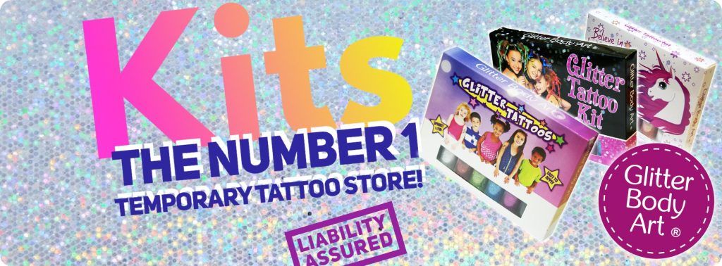 Original Glitter Tattoo Kit Temporary Tattoos  HYPOALLERGENIC and  DERMATOLOGIST TESTED  by GlitZGlam with 6 Large Glitters  Stencils   Amazonca Beauty  Personal Care