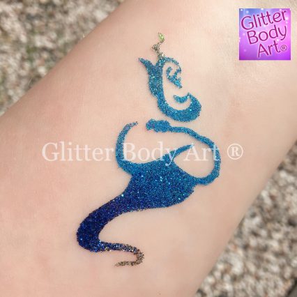 aladdin genie temporary tattoo stencil