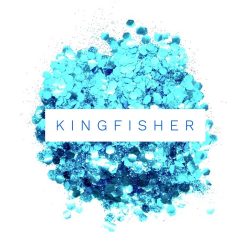 kingifisher blue holographic eco friendly festival glitter mix, eco glitter mix