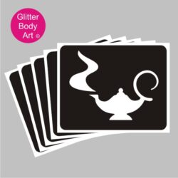 Aladdin's genie lamp temporary tattoo stencil