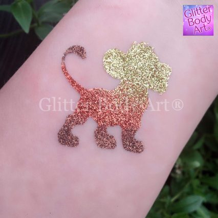 baby lion temporary tattoo stencil Simba glitter tattoo, Lion King birthday party theme