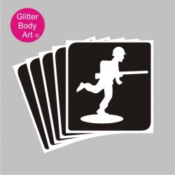 Toy Soldier temporary tattoo stencil from Toy Story Film