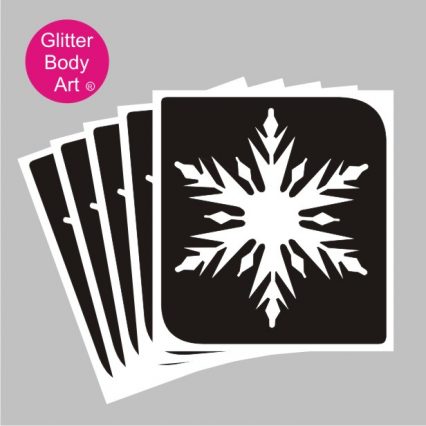 snowflake stencill for temporary tattoos, Christmas snowflake stencil template