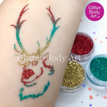 Frozen Sven Reindeer temporary tattoo for kids, Disney glitter tattoos