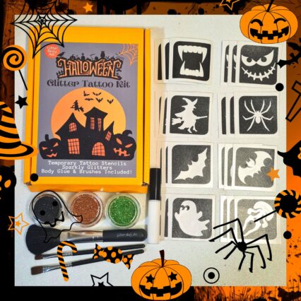 Halloween Glitter Tattoo Kit, Spooktacular tattoos