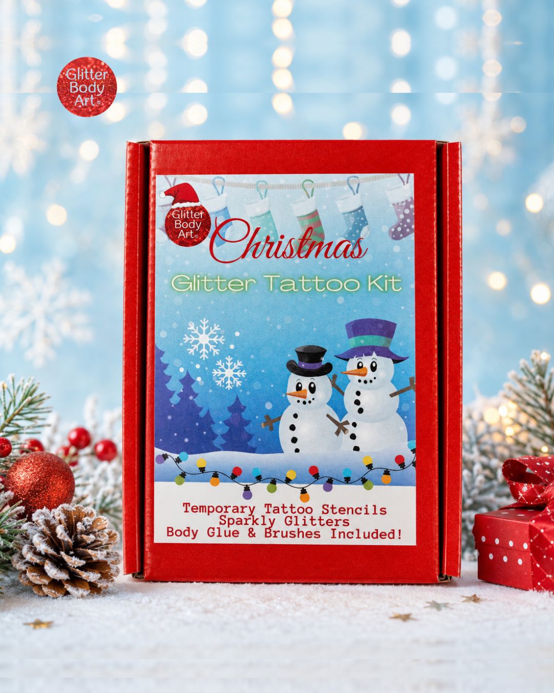 Christmas Mystery Glitter Tattoo Kit - Stocking Filler