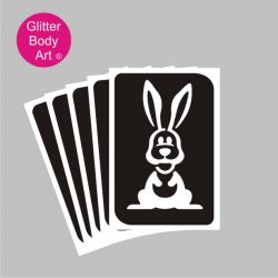 bunny glitter tattoo stencil