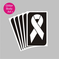 cancer research ribbon temporary tattoo