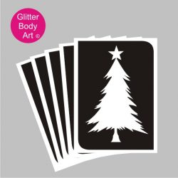 Christmas tree temporary tattoo stencil for glitter tattoos