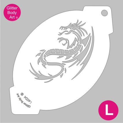 dragon facepainting stencil