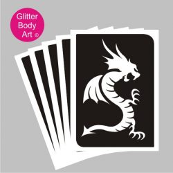 dragon temporary tattoo stencils for glitter tattoos, dragon birthday party