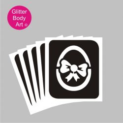 easter egg glitter tattoo stencil, easter egg temporary tattoo