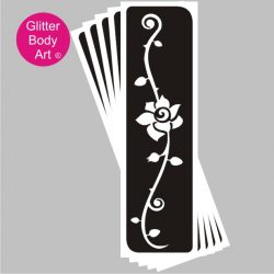 rose floral design temporary tattoo stencil for the back or arm