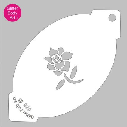 small english rose face paint stencil