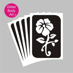 pretty flower temporary tattoo stencil