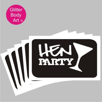 hen party glitter tattoo stencil, hen party temporary tattoos