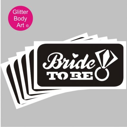 Bride to Be Temporary tattoo, hen party glitter tattoo