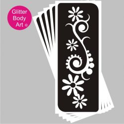 daisy henna floral temporary tattoo stencil