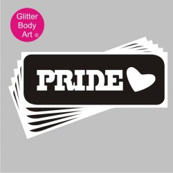 Pride word art temporary tattoo