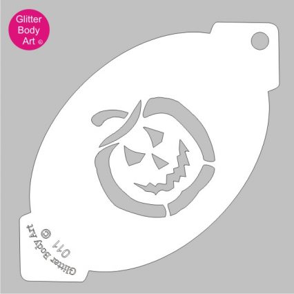 halloween pumpkin with face stencil