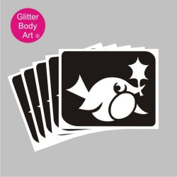 Robin Redbreast bird temporary tattoo christmas stencil