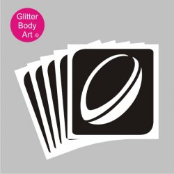 rugby ball temporary tattoos stencil, six nations rugby stencils
