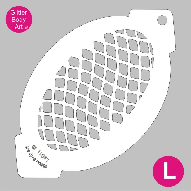 airbrush face paint stencil large snake 011