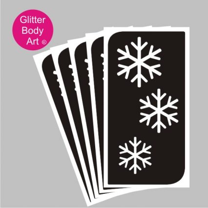 falling snowflake temporary tattoo stencil