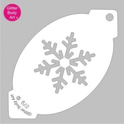 large snowflake face paint stencil, christmas snowlfake, frozen party snowflake template