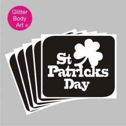 St Patricks Day temporary tattoo stencil, ireland stencil, irish rugby tattoos