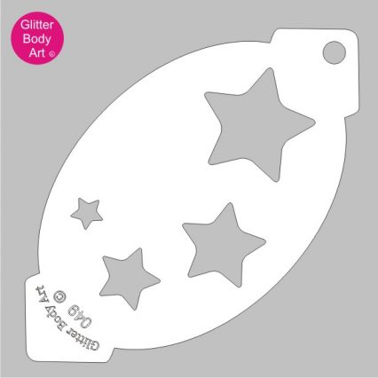 4 stars facepainting stencil, stars cake stencil, arts and crafts stencils