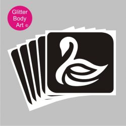 swansea swan temporary tattoo stencil