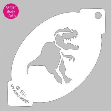 t-rex facepainting stencil, dinosaur face paint stencil template