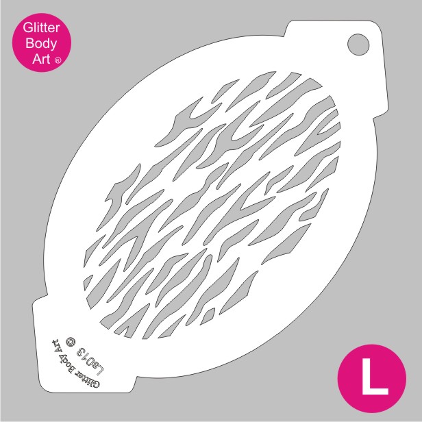 Airbrush / Face Paint Stencil - Large - Tiger 013 - Temporary Tattoo Store