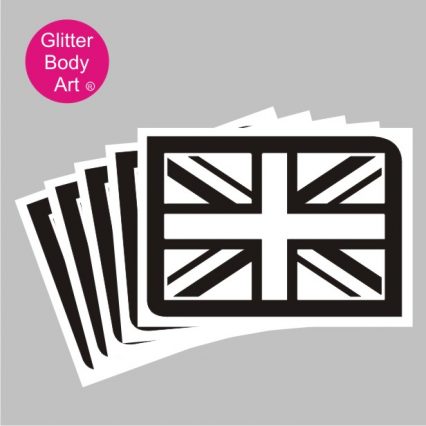 King Charles Coronation union jack temporary tattoo stencil