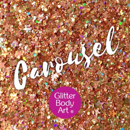 chunky festival glitter makeup for the face