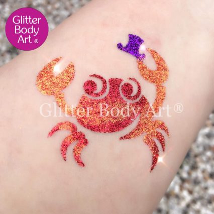 cute crab temporary tattoo
