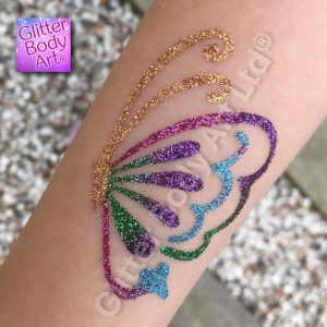 butterfly temporary tattoo, kids tattoo stencils for glitter tattoos
