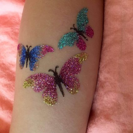 butterfly temporary tattoo stencil for children