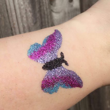 baby butterfly temporary tattoo stencil
