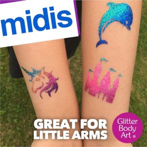 Pretty girls glitter tattoos