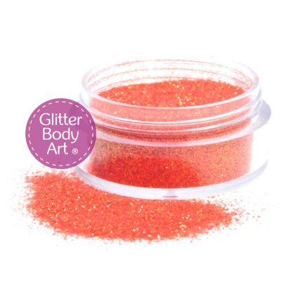 Iridescent orange body glitter for glitter tattoos bulk buy wholesale glitter