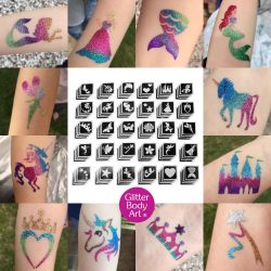 girls glitter tattoo stencils for small bulk buy stencils kids parties