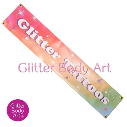 Glitter Tattoo promo banner for advertising glitter tattoos