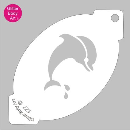 Dolphin face paint stencil for facepainters kit Under the sea party stencil