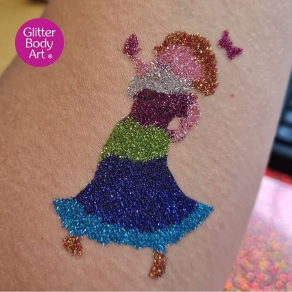 Mirabel glitter tattoo stencil Encanto stencils Encanto birthday party