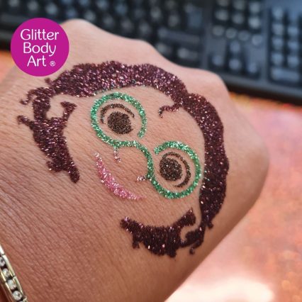 Mirabel glitter tattoo stencil, Encanto temporary tattoo stencils