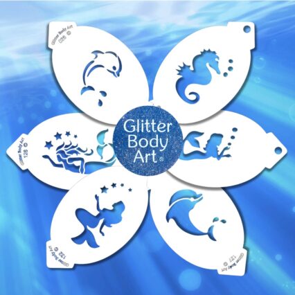 Under the sea face paint stencil pack