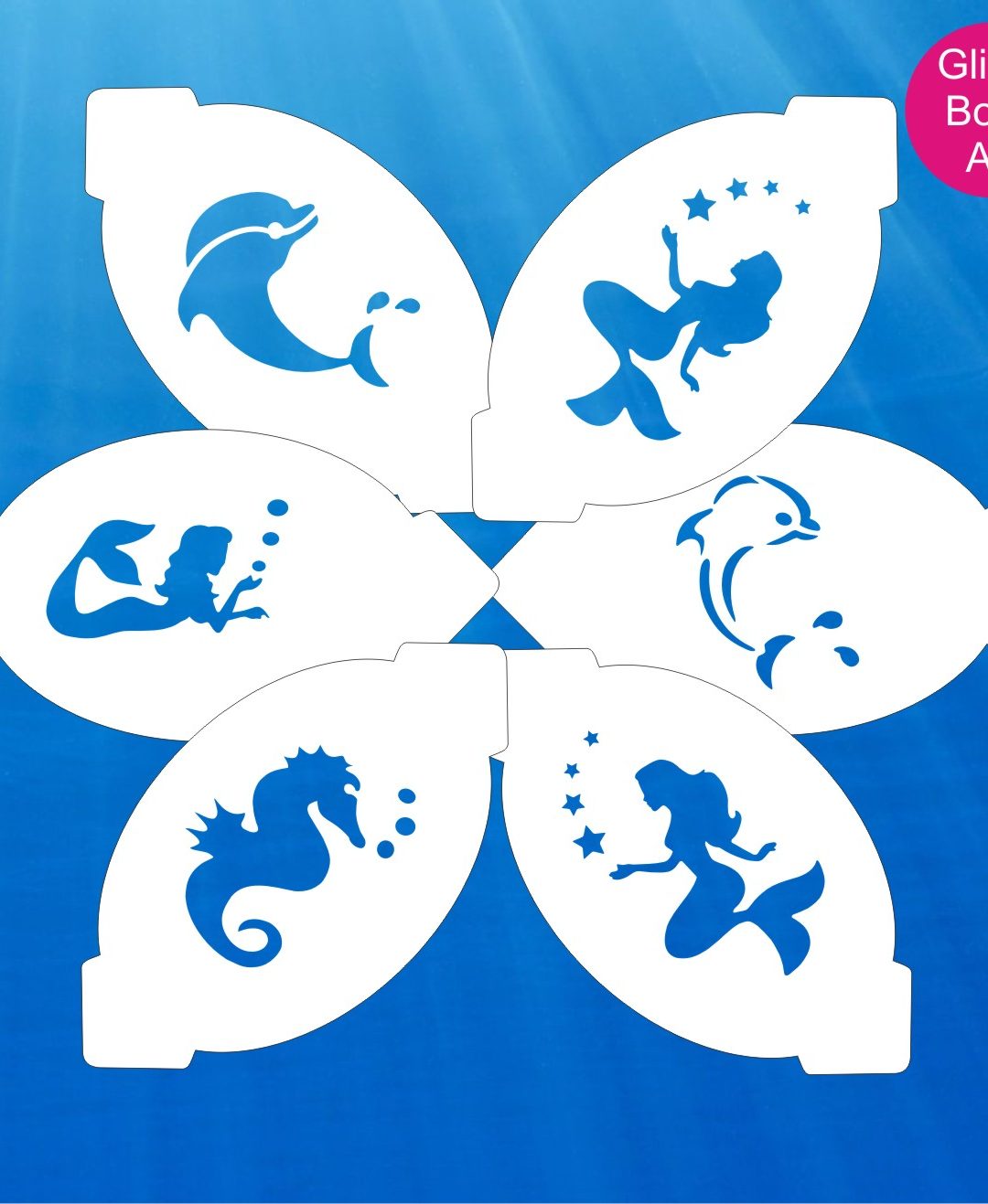Under The Sea Face Paint Stencils x 6