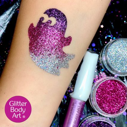 Halloween Ghost glitter tattoo stencil